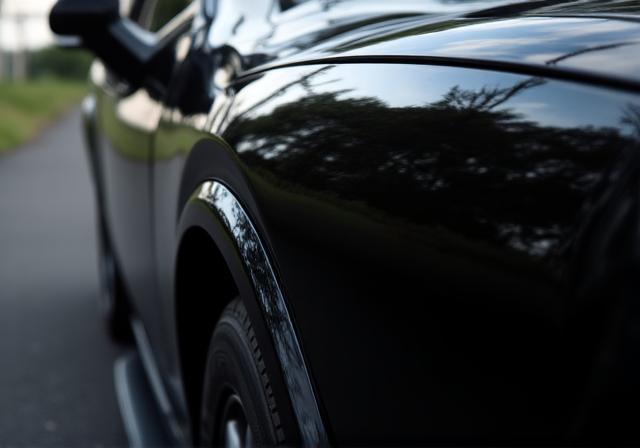 The same car paint with a mirror-like, flawless finish.
